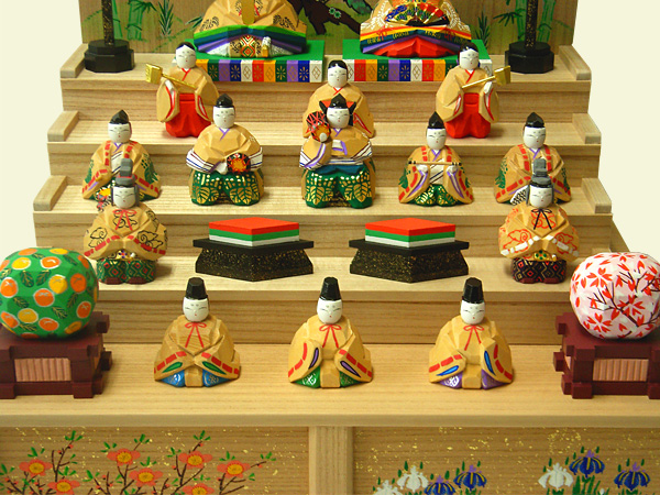 奈良の一刀彫雛人形・段揃雛（特大）（神泉作） 商品詳細 丹青堂｜書道