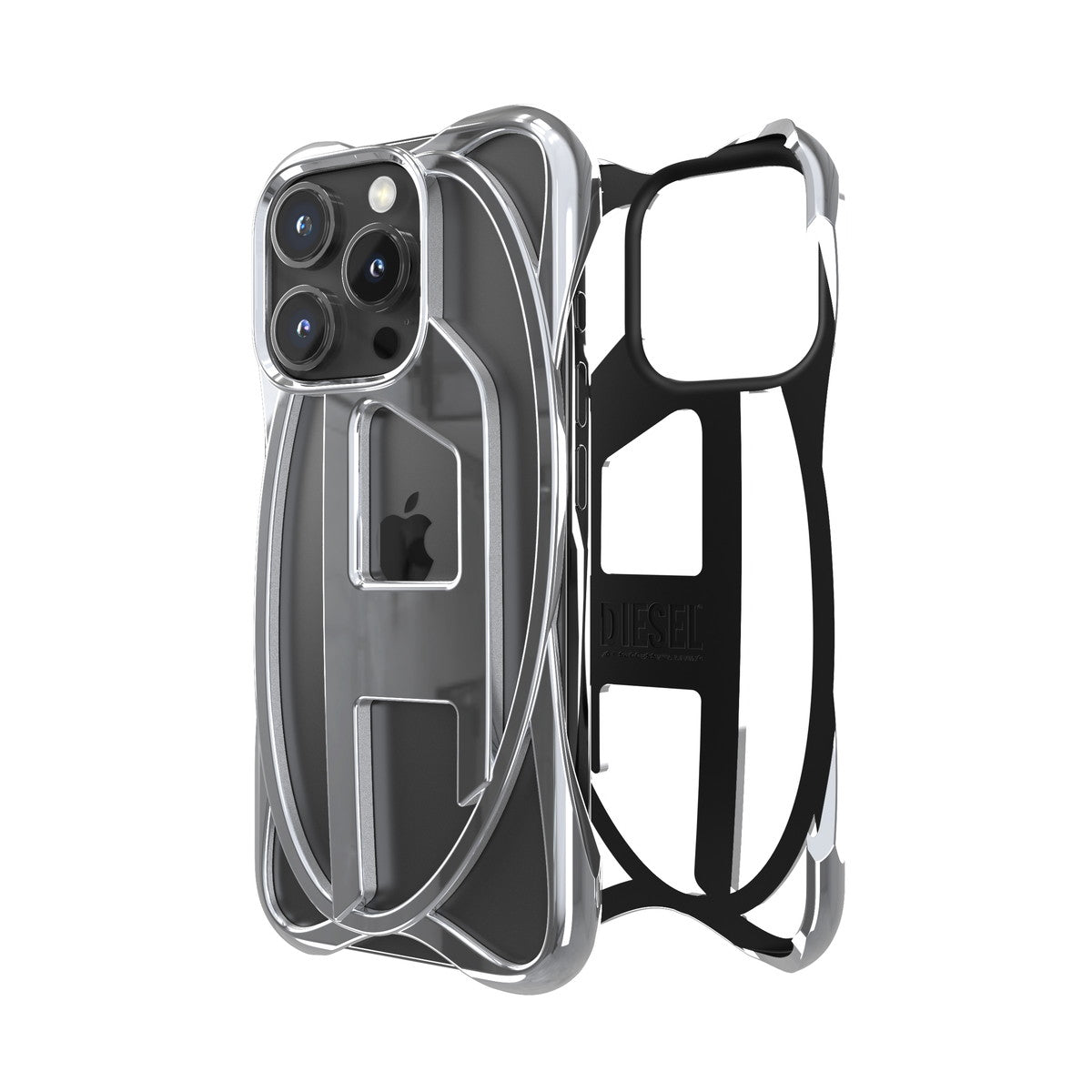 iPhone 16 Proケース CAGED D GLOSSYバンパー シルバー – MiraiSell