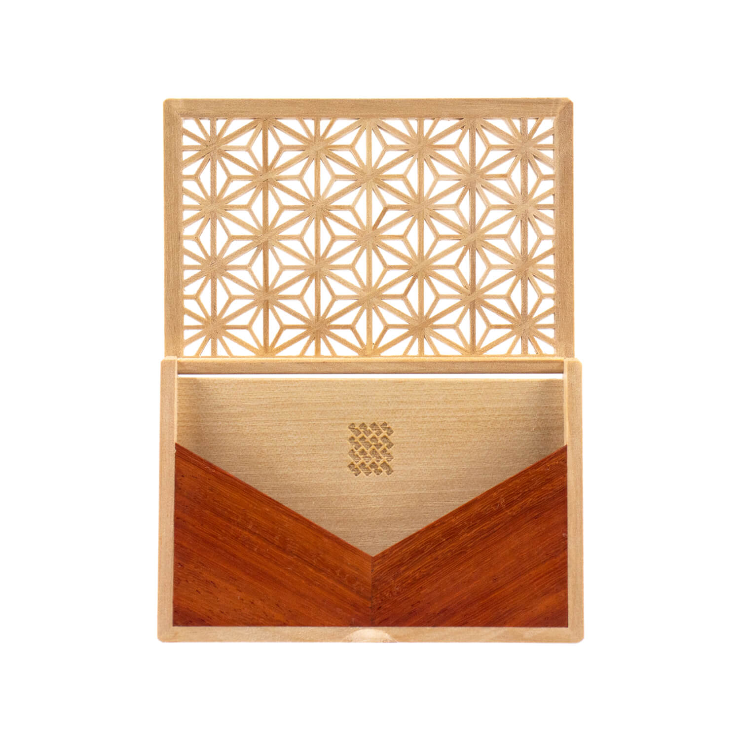 Enishi パドック 組子細工のカードケース 木製 横型名刺入れ 名刺入れ