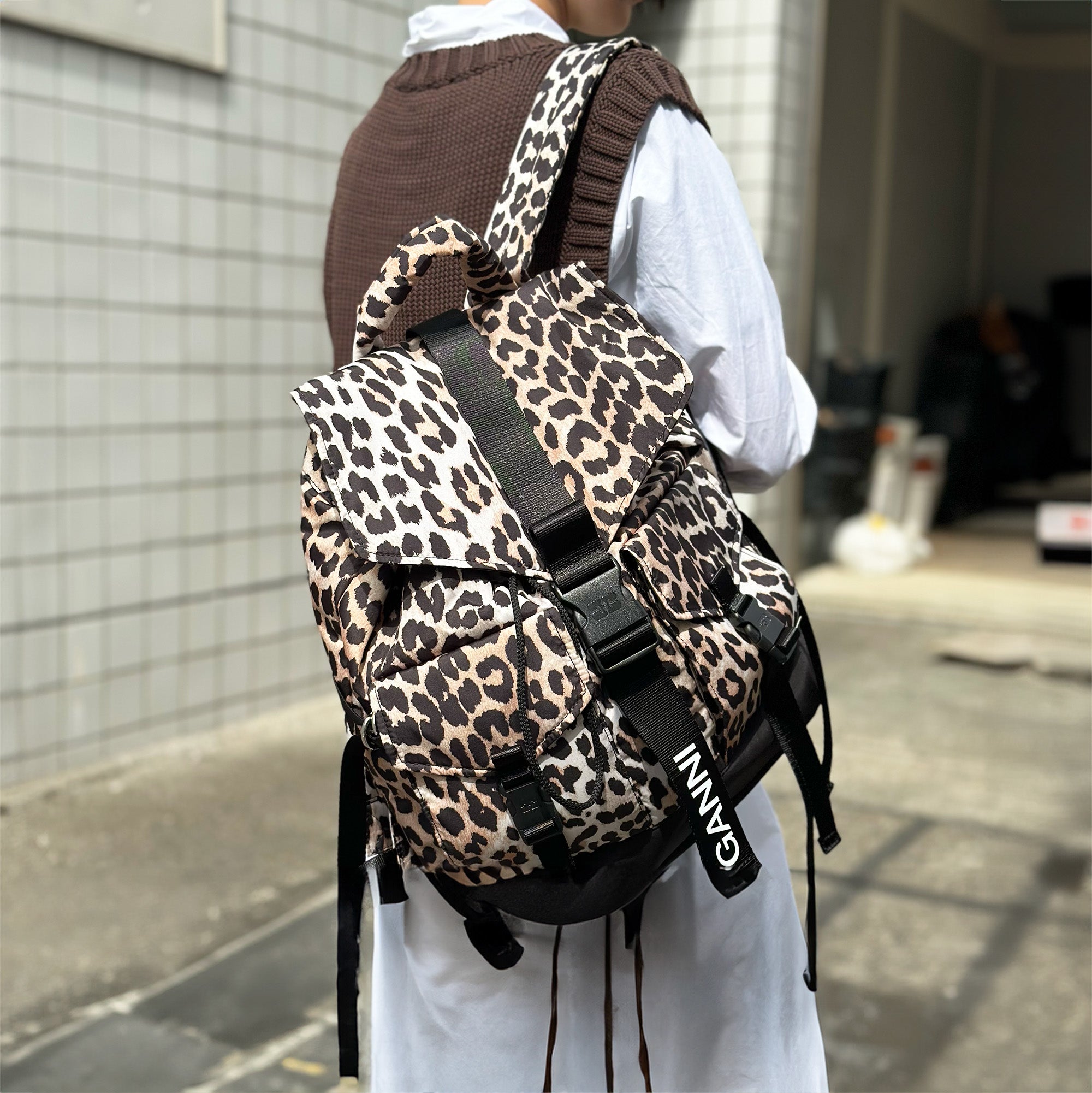 GANNI Recycled Tech Backpack Print – mou by ACROPOLIS