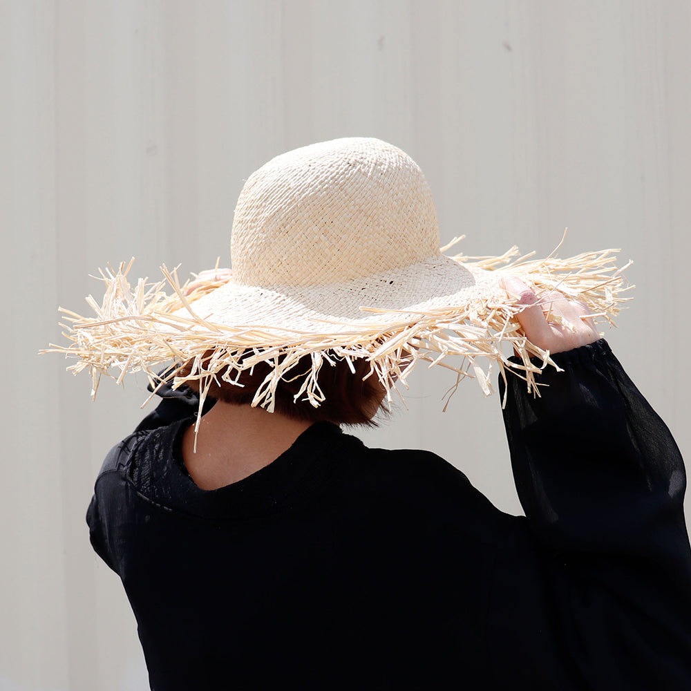 ラフィア帽子 フリンジデザイン RARY | マンゴロベ