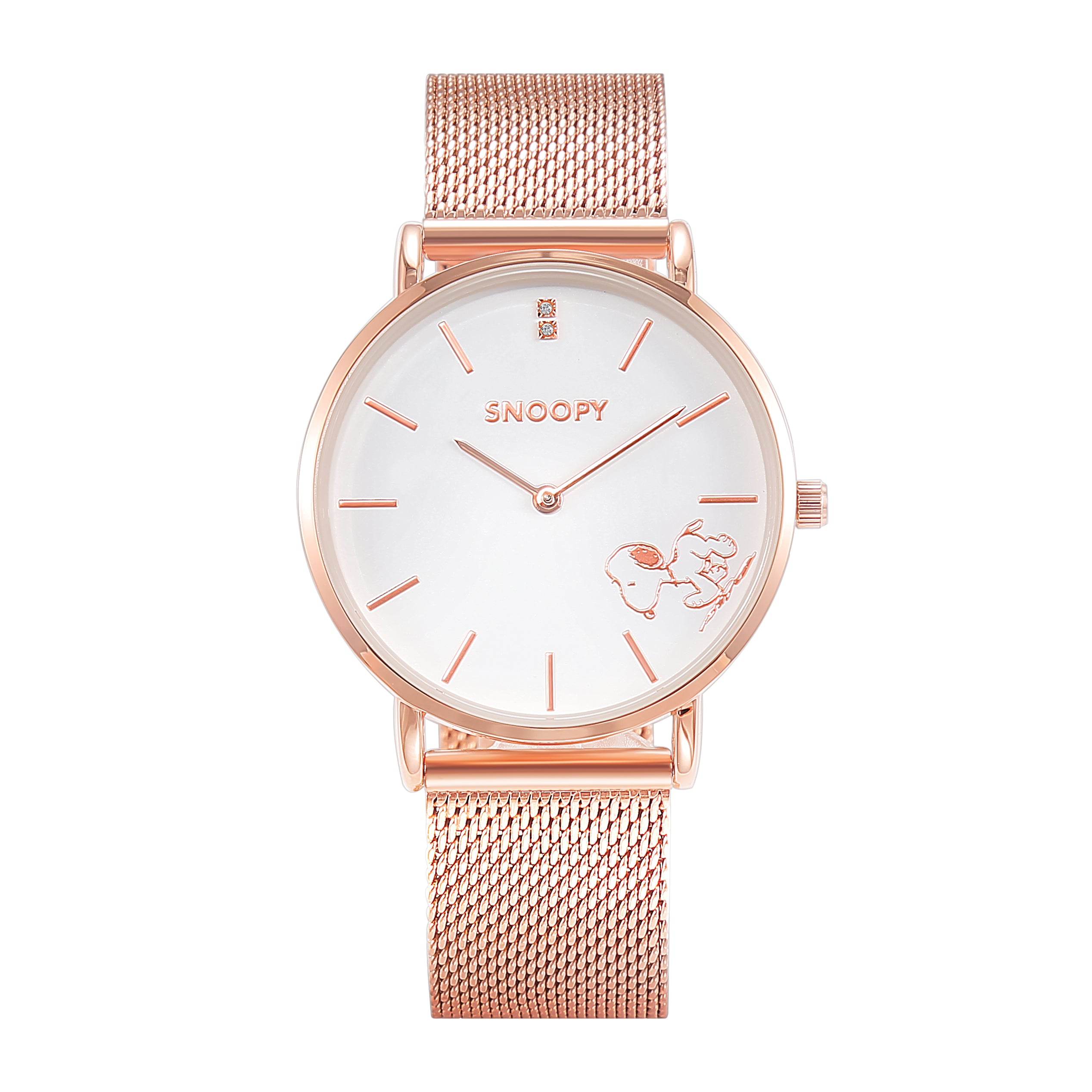 スヌーピー/SNOOPY]完全限定販売2000本！ダイヤモンド輝く 薄型腕時計