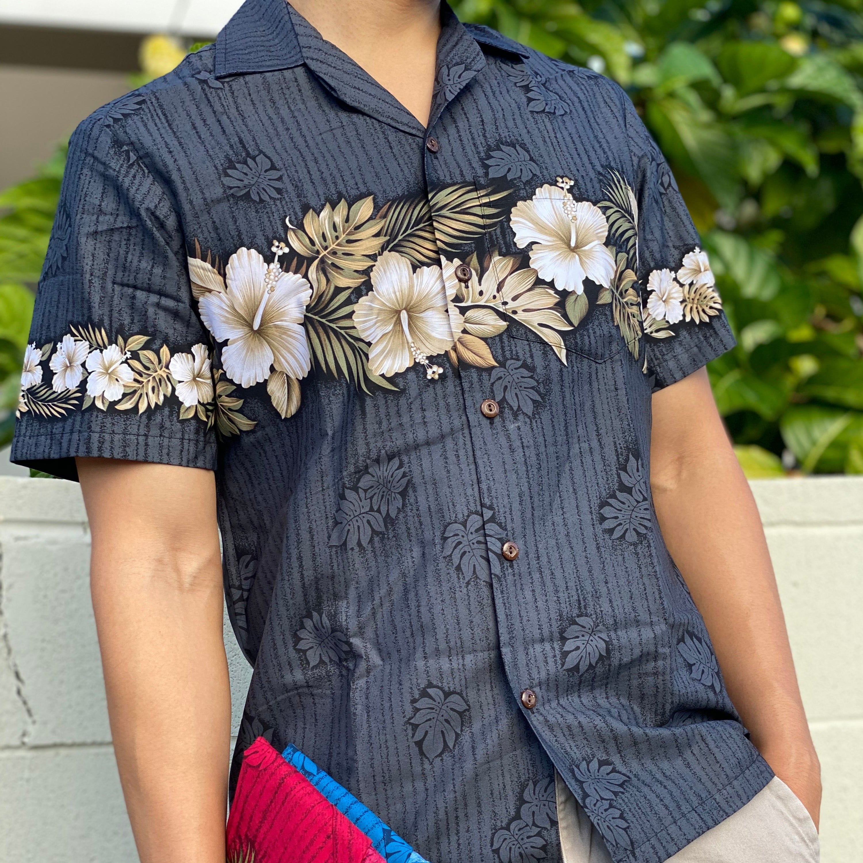 New Hibiscus Cotton Men's Aloha Shirt, Made in Hawaii – Ninth Isle