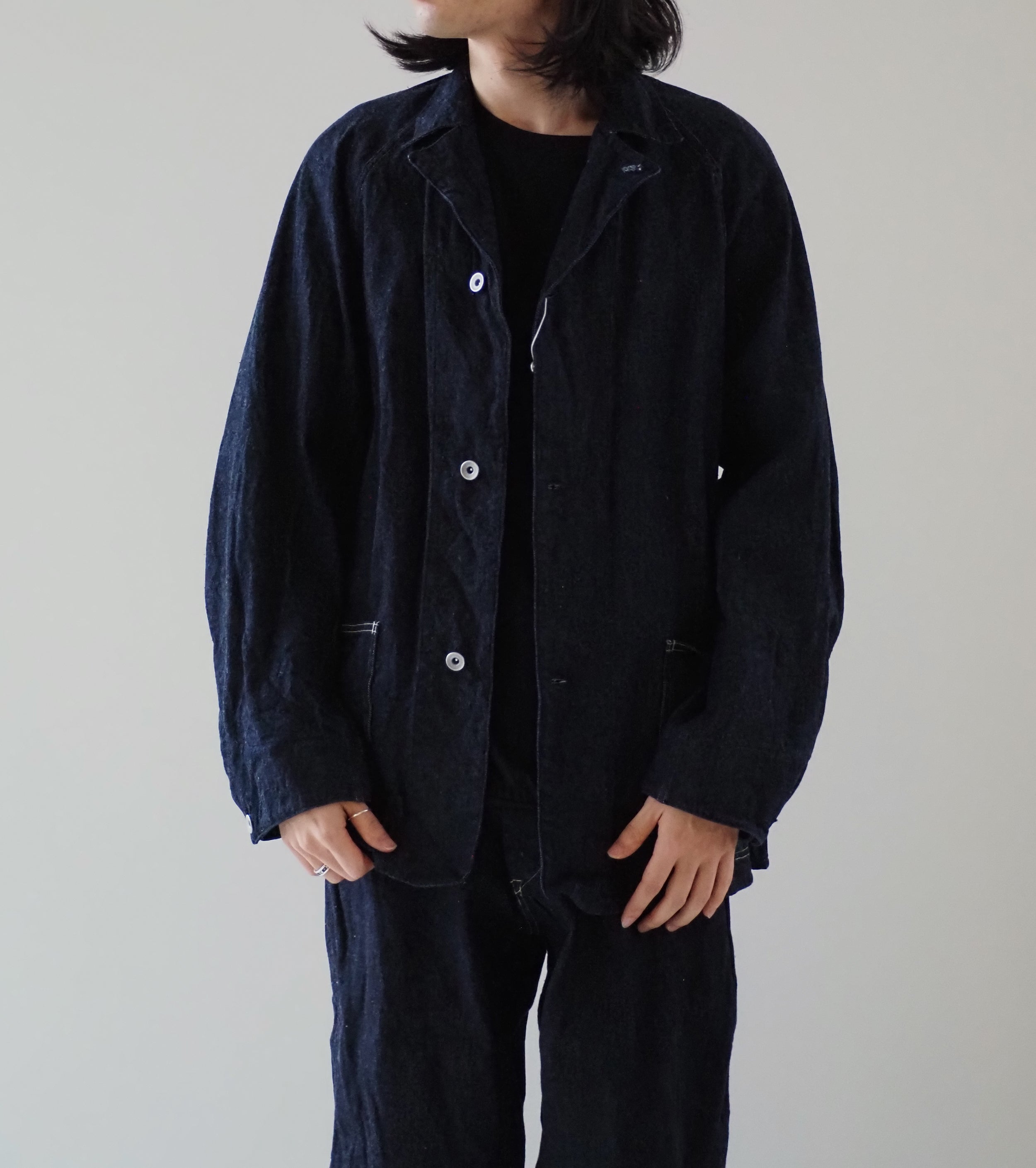 COMOLI デニム ワーク ジャケット,Navy – Navyblue