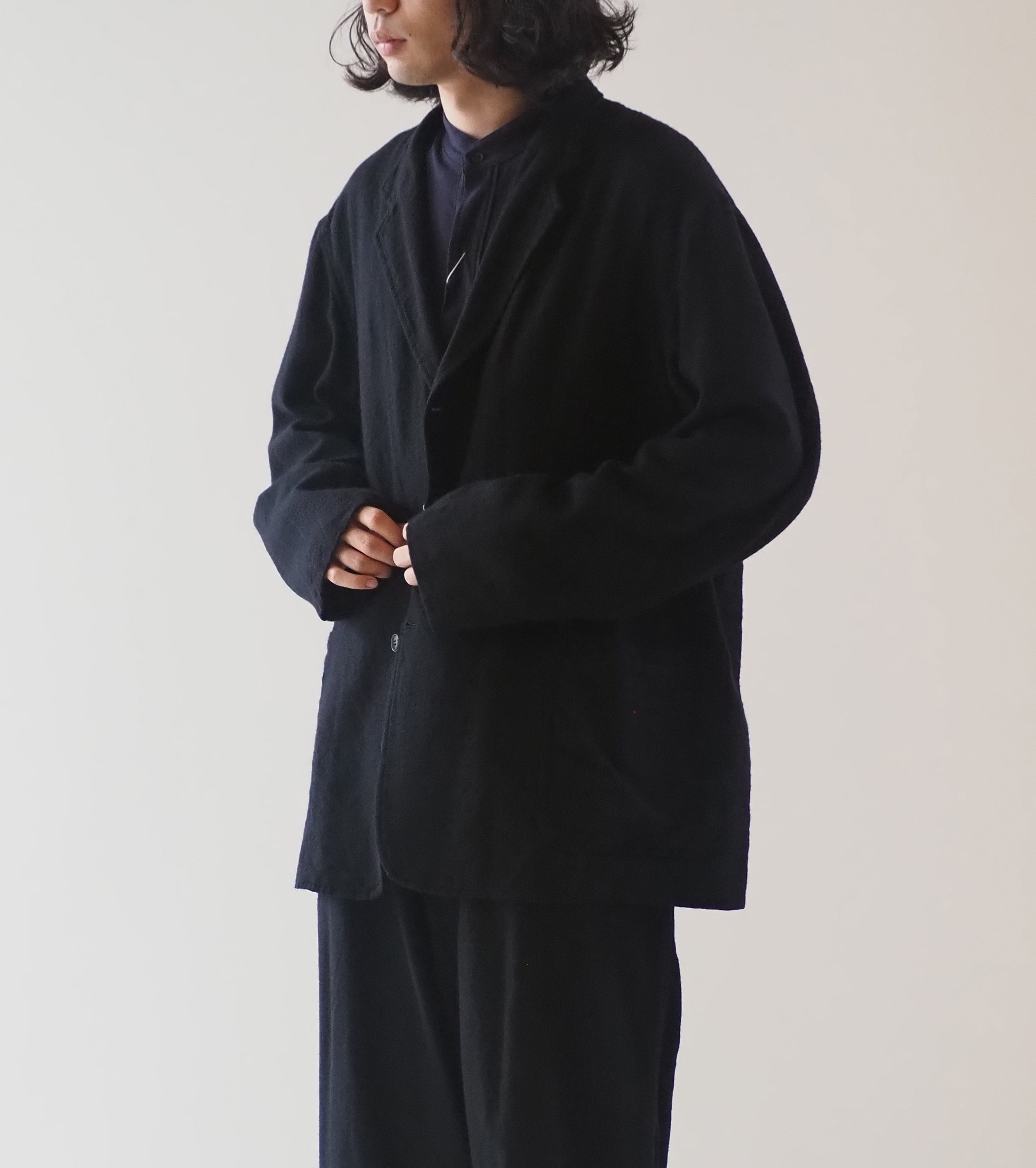 COMOLI ストライプ ジャケット,Stripe – Navyblue