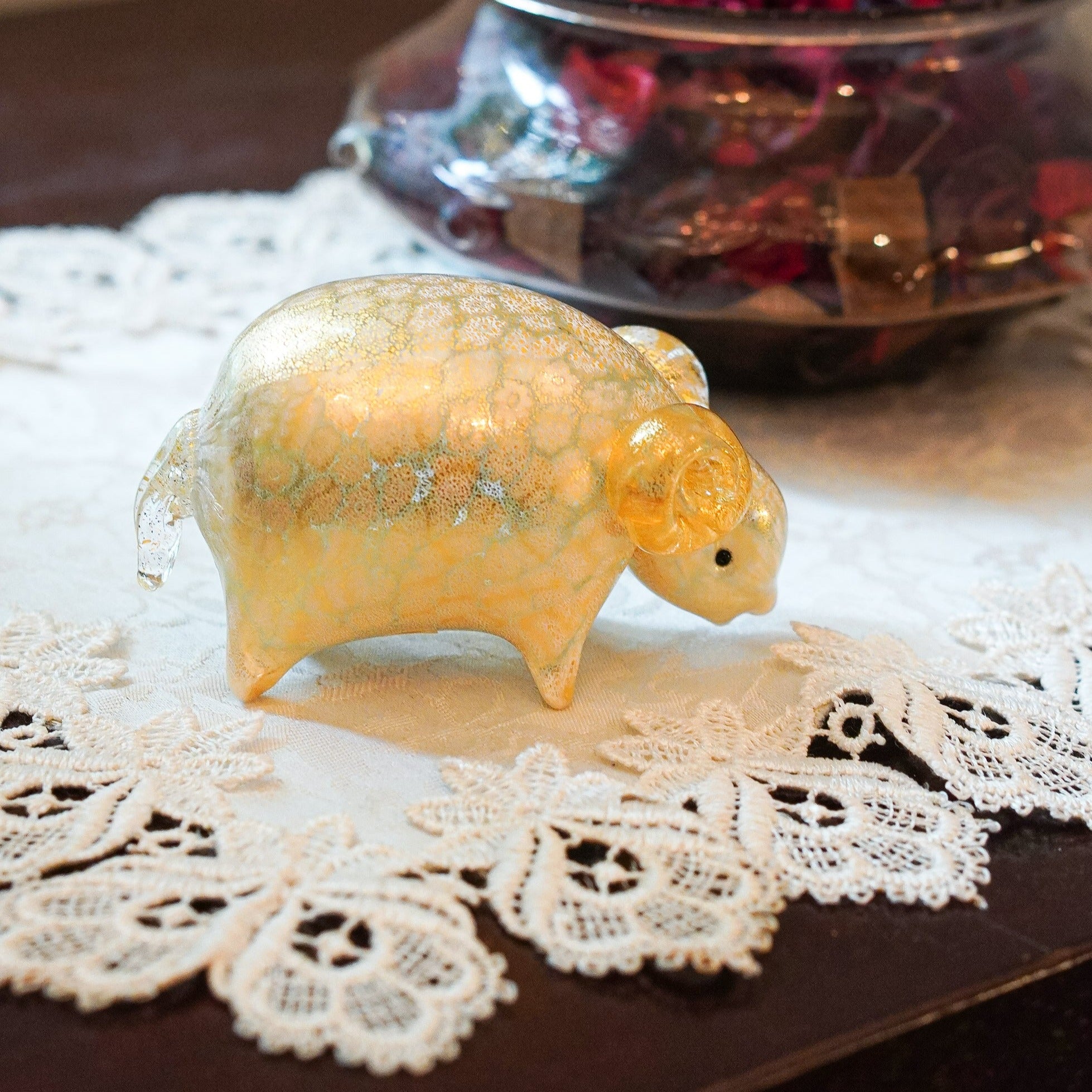 ムラーノガラス（ベネチアングラス）〈オブジェ／置物〉「HITSUJI