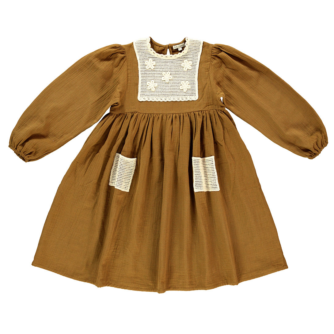 Bebe Organic】【40%OFF】Myla Dress Mustard ワンピース 2Y,4Y