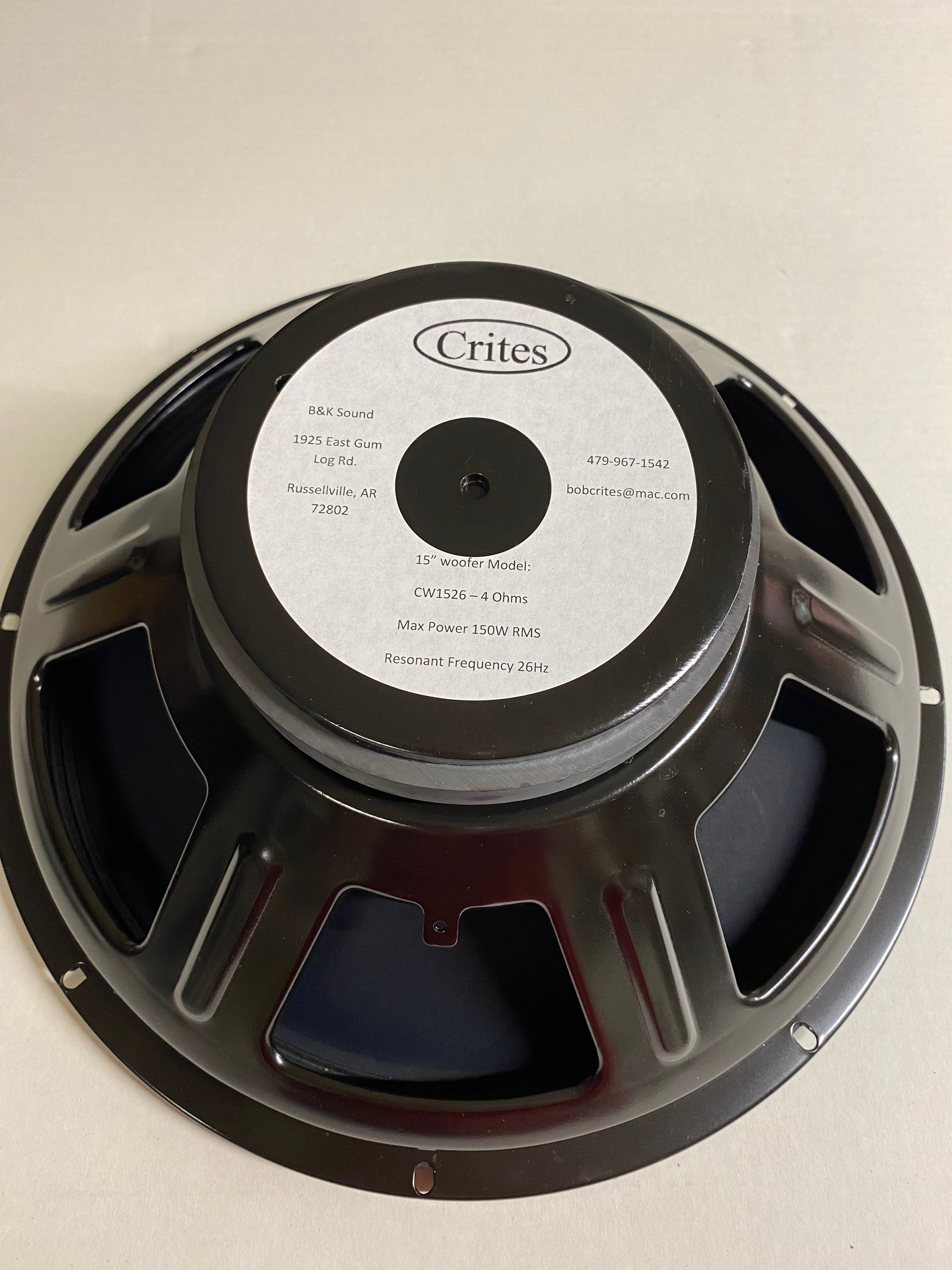 CW1526 Steel Frame Woofer - Pair - FREE US Shipping! – Crites Speakers