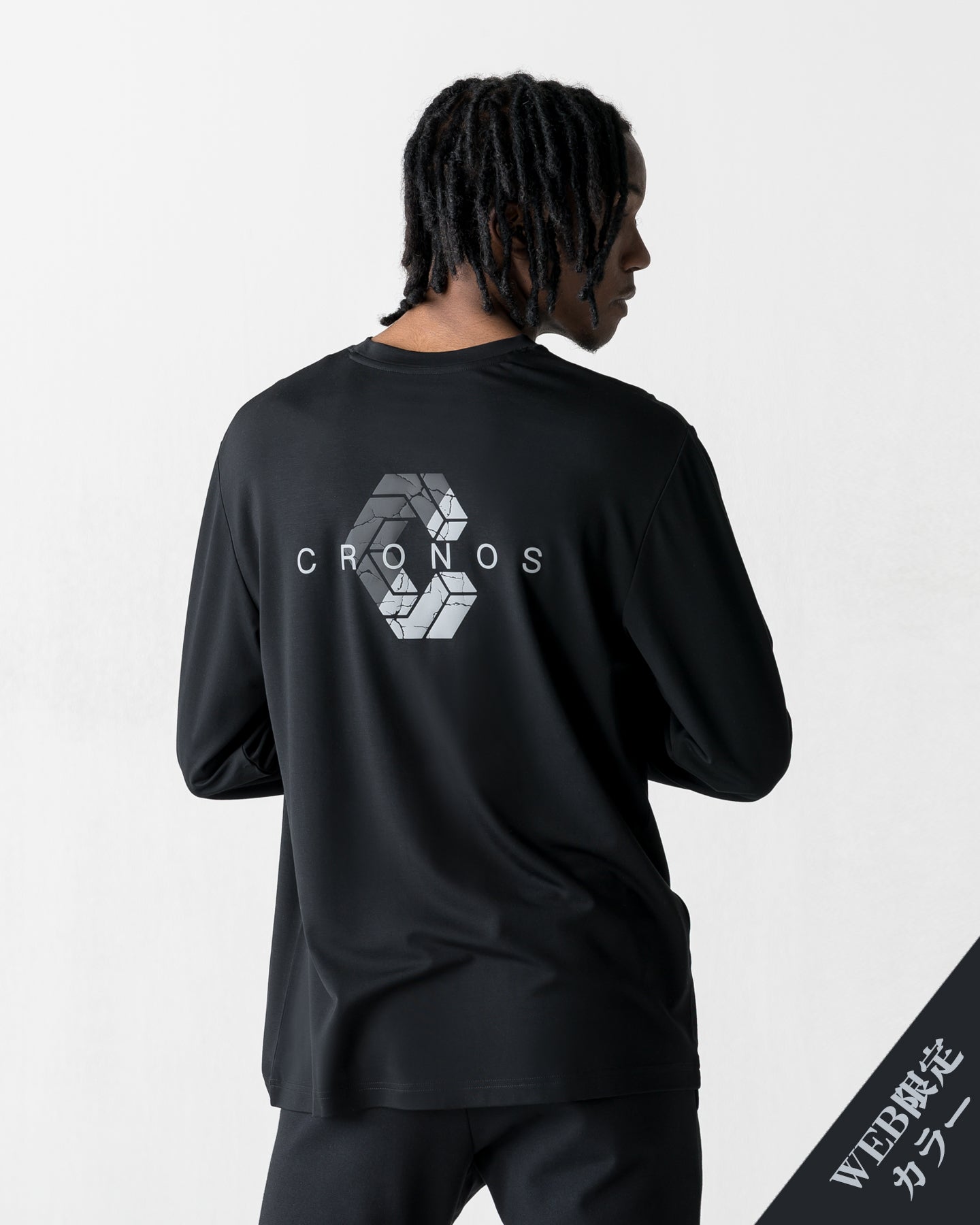 CRONOS BOLD BACK LOGO REGULARFIT T-SHIRT【BLACK×SILVER】