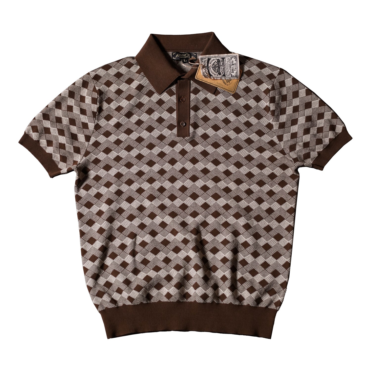 Men's Knit Argyle Polo Shirt – Crush on Retro