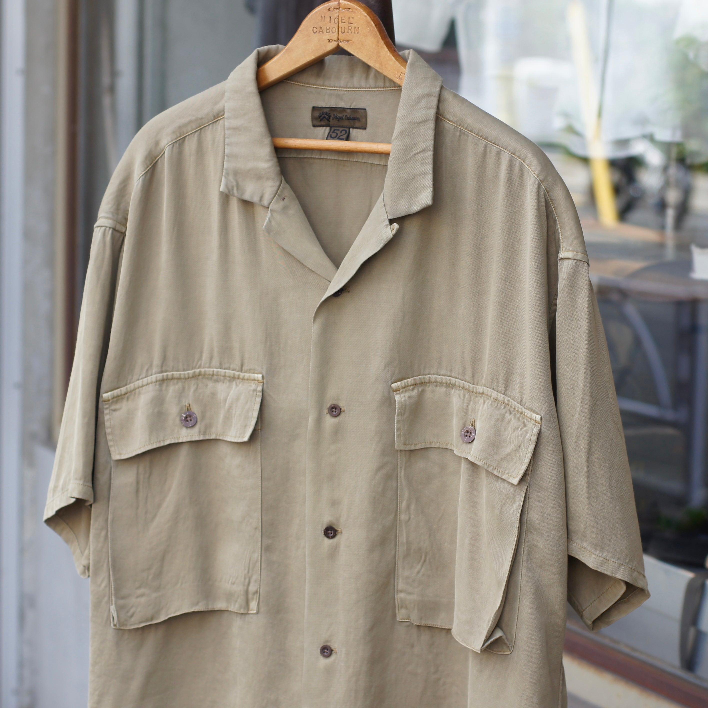 ミリタリー×開襟シャツ》ARMY SHIRT S/S - RAYON PIGMENT – ナイジェル