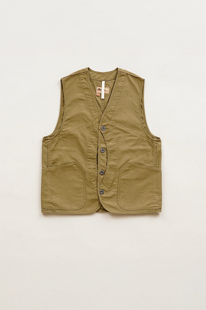 ナイジェル・ケーボン】UNISEX / ワークスーツベスト - スラブサテン