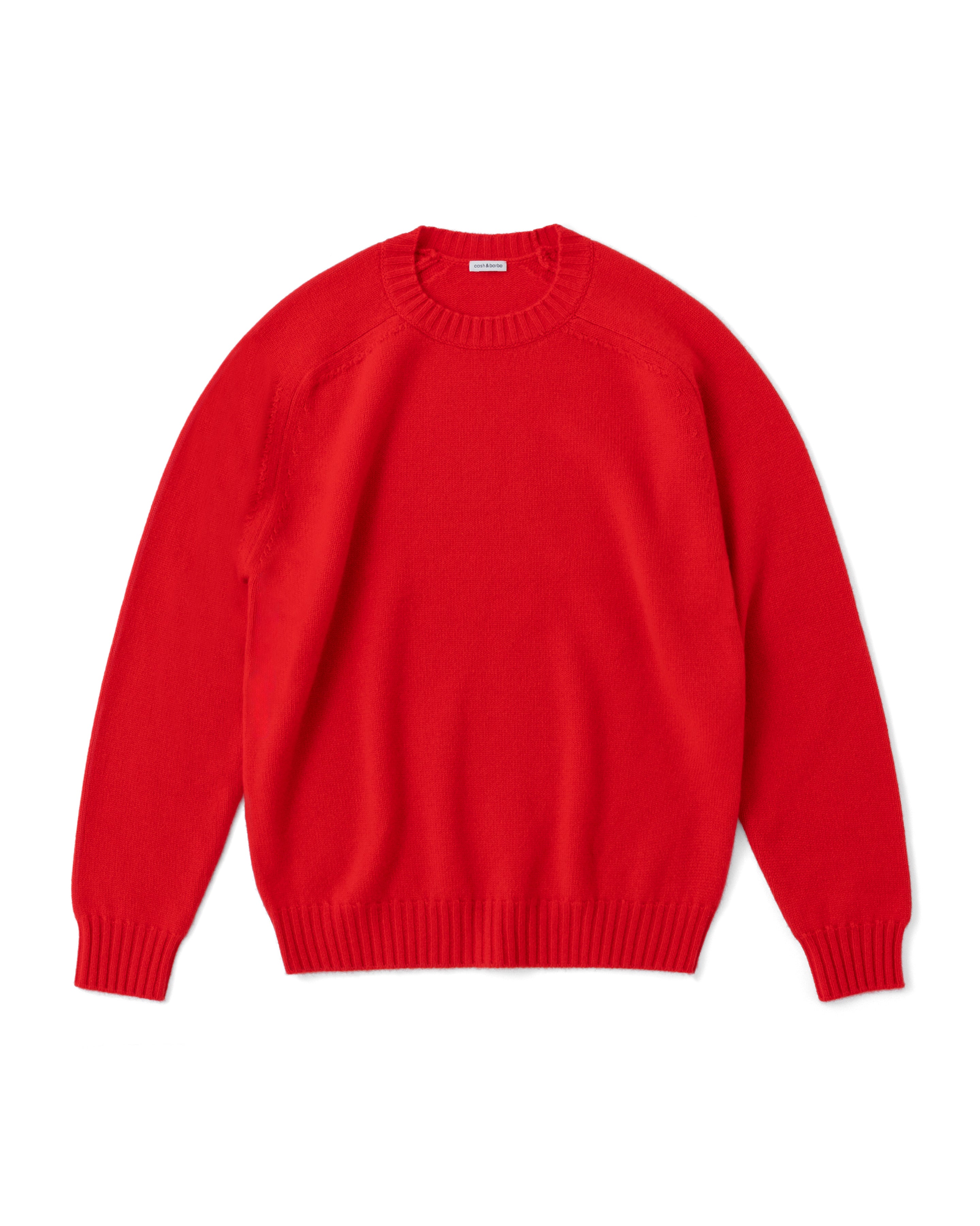 キャッシュベイビー クルーネック ニット, Tomato Red – cash & barba