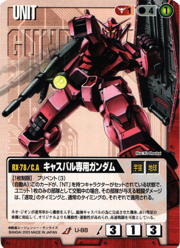 キャスバル専用ガンダム【赤/U-88/SB 赤い彗星 シャア編】 – 猫の