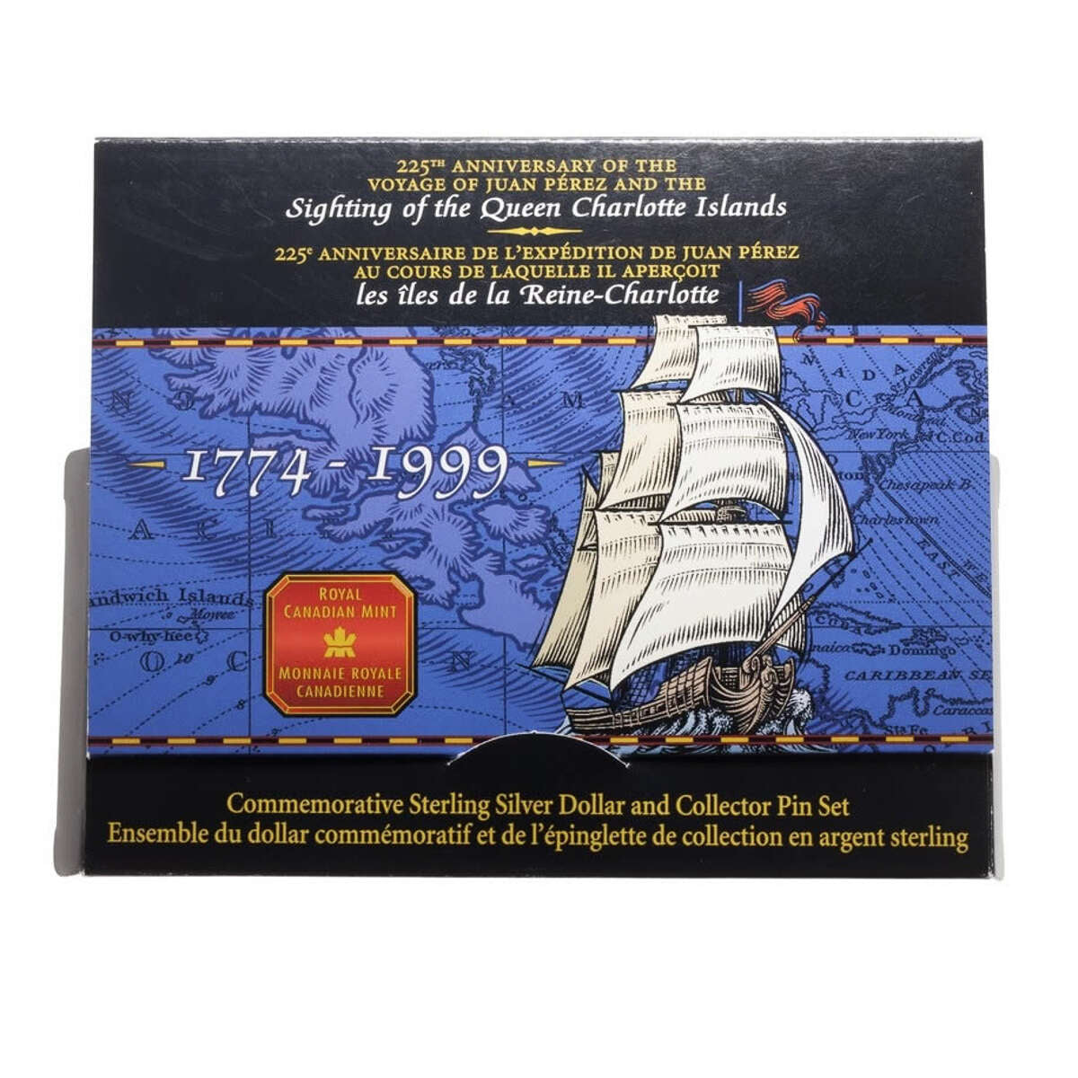 1999 $1 The Voyage of Juan Perez, 225th Anniversary - B.U. Dollar and