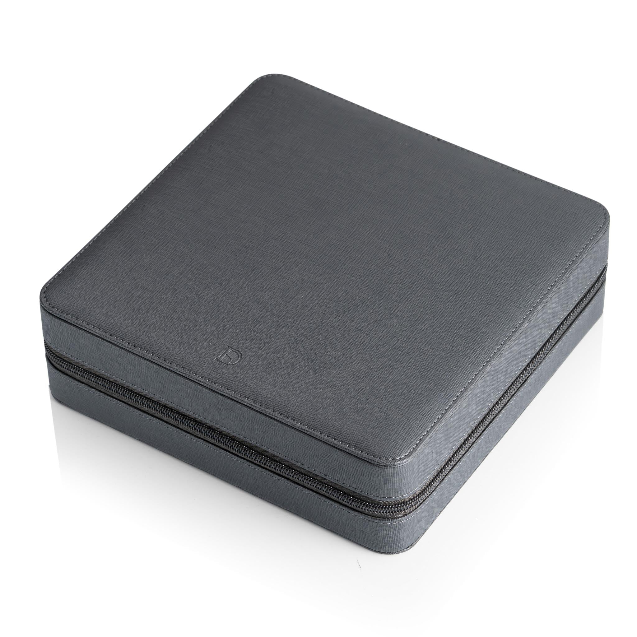 Zip Box (Twelve) - Grey/Navy - Watch Storage Case | Delugs