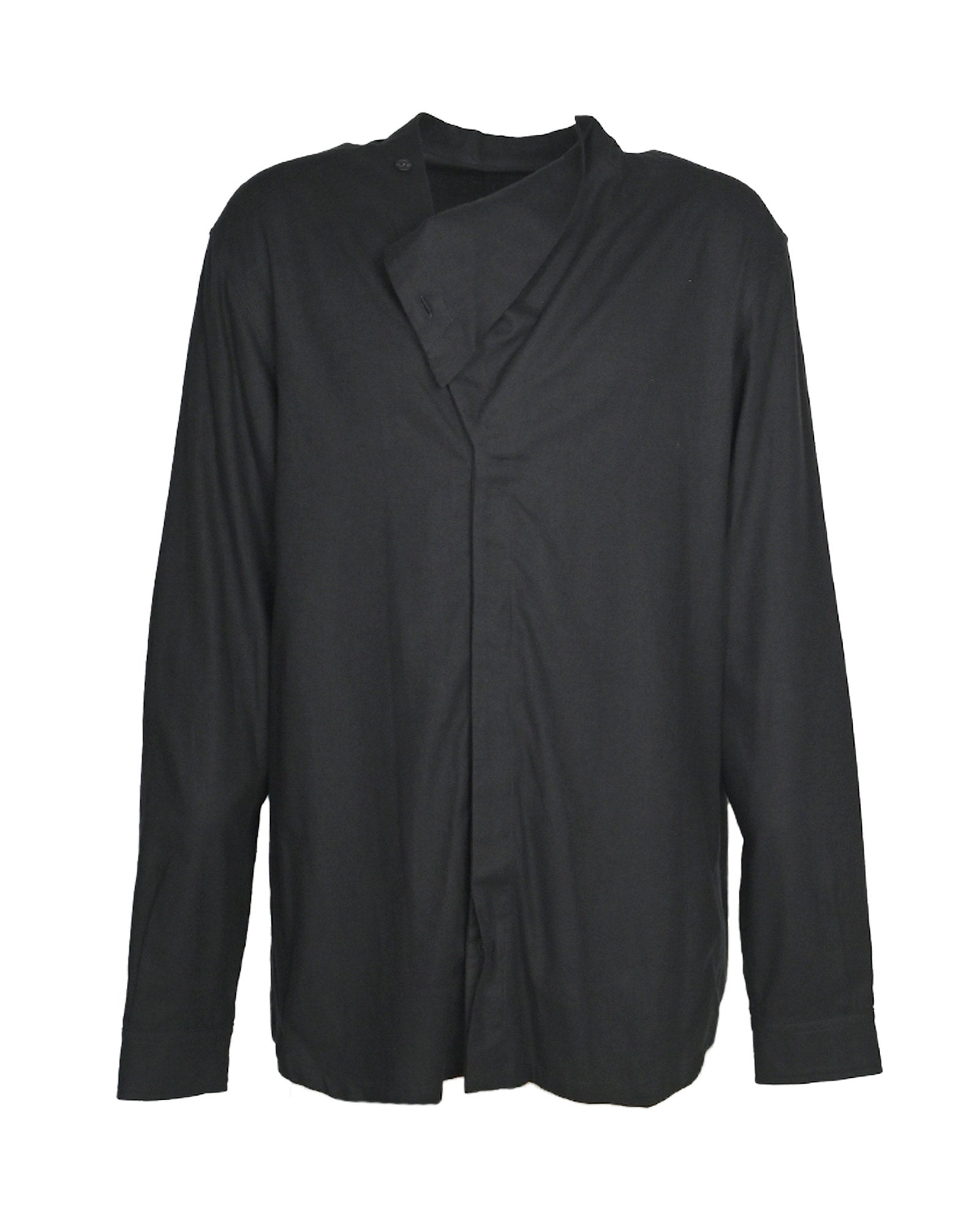 RICK OWENS (リック オウエンス) AW25 ISLAND SHIRT / BLACK | Detail