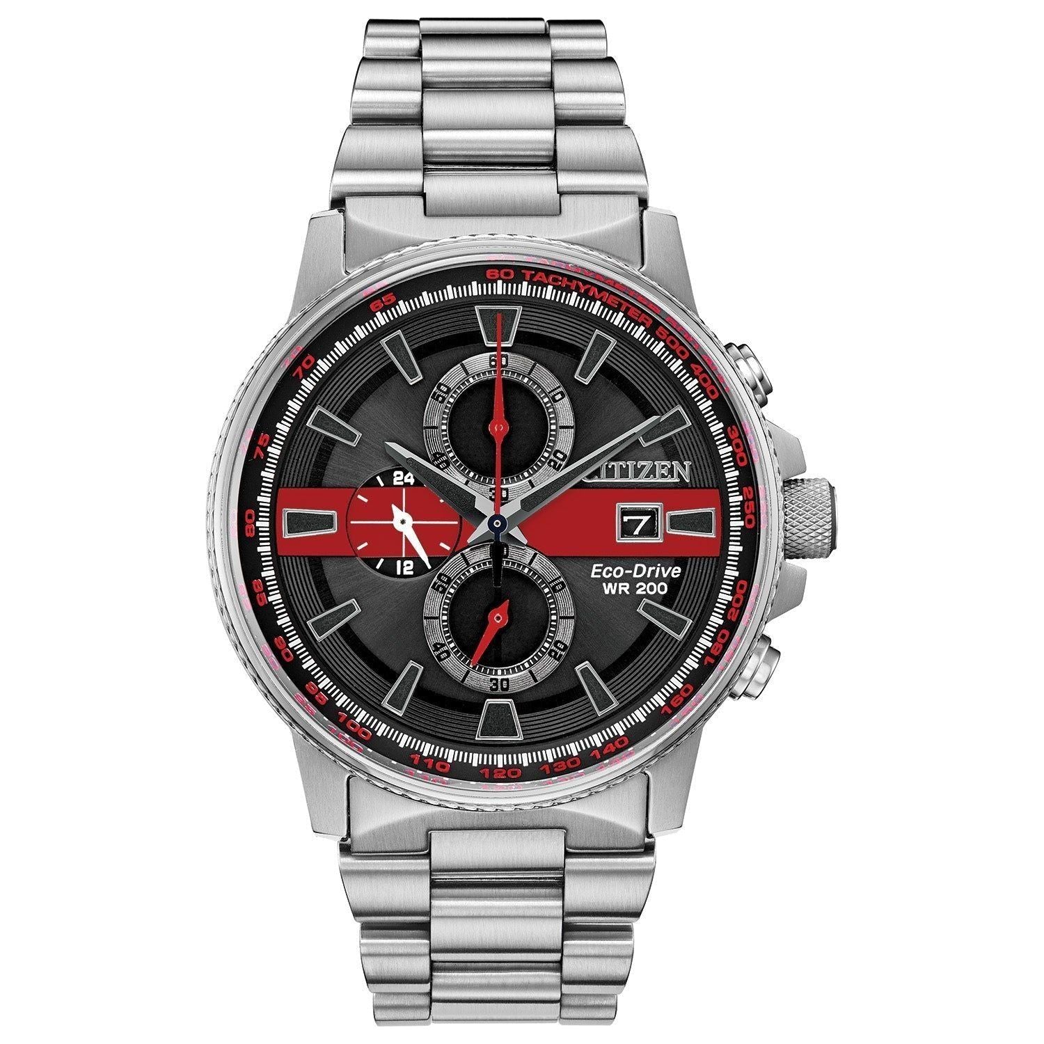 Citizen Men's Thin Red Line™ Watch Chronograph 200M WR Eco Drive
