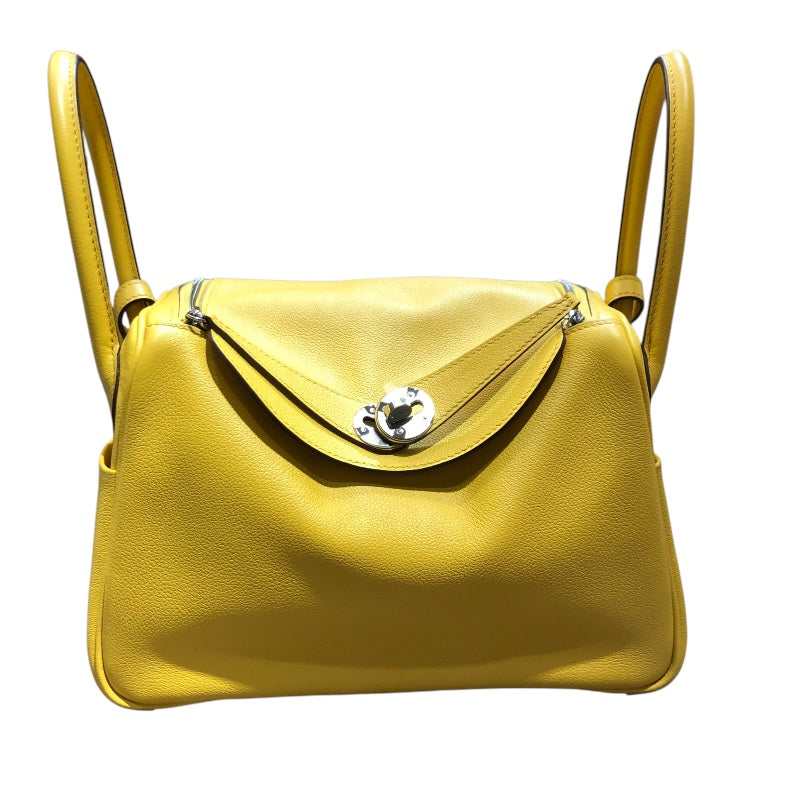 エルメス HERMES リンディ26 B刻 ジョーヌナプル シルバー金具 エバー