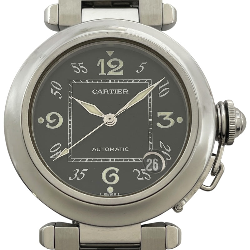 カルティエ Cartier パシャC W31043M7 ブラック SS 自動巻き ユニ