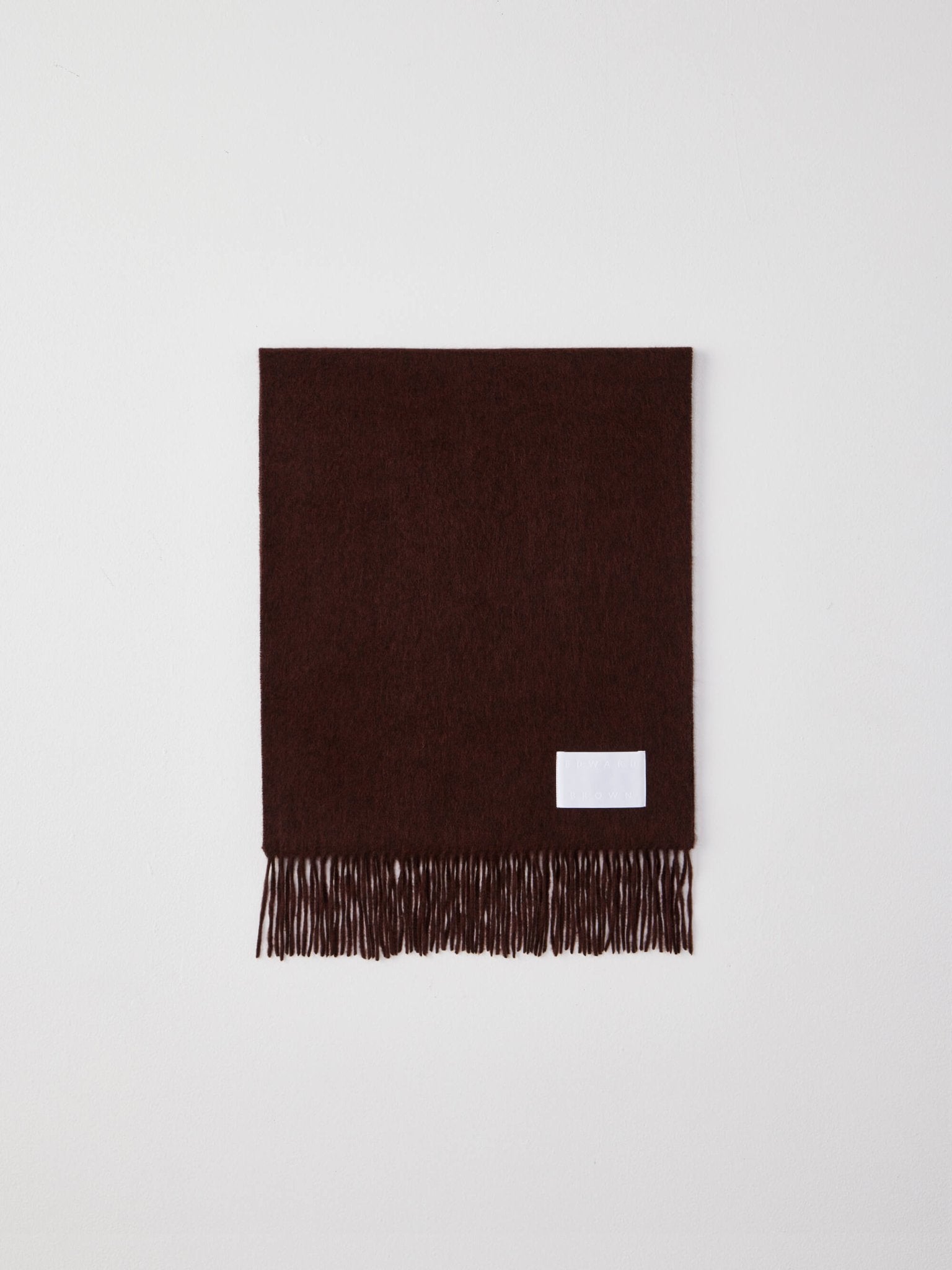 Cashmere scarf dark brown | EDWARD BROWN