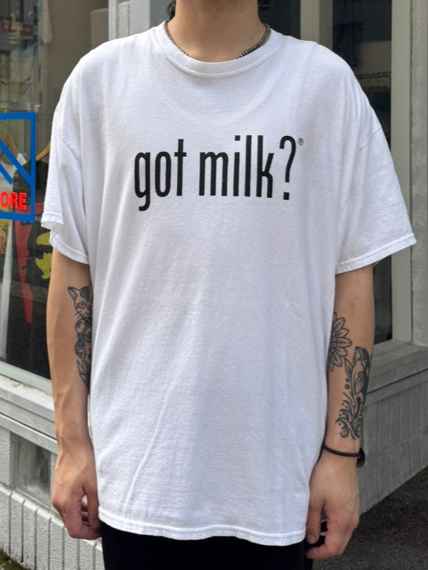 90's「Got Milk?」ホワイトTシャツ – FUJI STORE