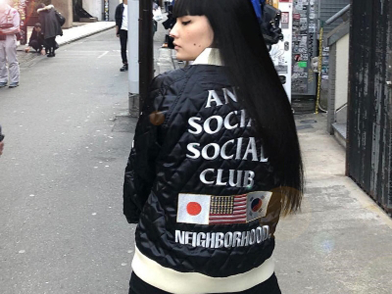 NEIGHBORHOOD × ANTI SOCIAL SOCIAL CLUB 'ASSC . SOUVENIR / E-JACKET