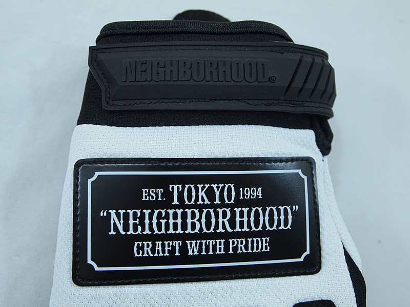 NEIGHBORHOOD 'RACING / ENP-GLOVE'レーシンググローブ 手袋 白