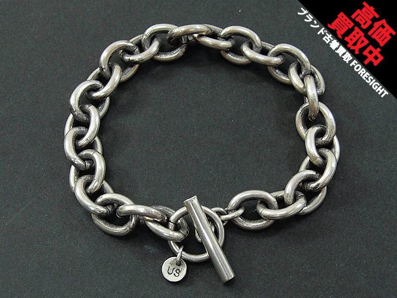 US 三軒茶屋 'T-Bar Chain Bracelet'ブレスレット シルバー アス 2000