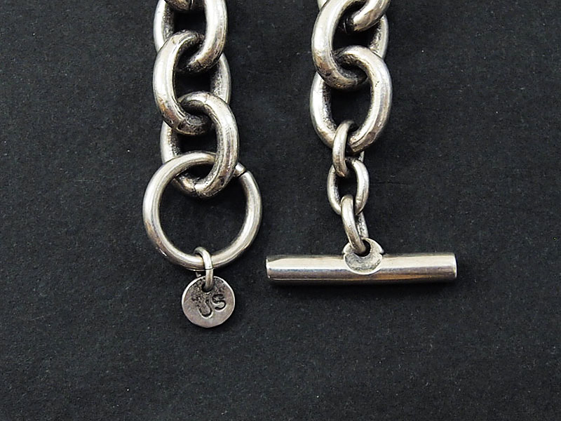 US 三軒茶屋 'T-Bar Chain Bracelet'ブレスレット シルバー アス 2000