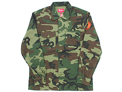 Supreme 'Army Shirt'アーミーシャツ ウッドランドカモ 迷彩 Woodland