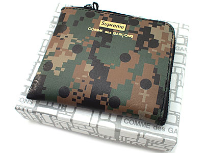 Supreme×COMME des GARCONS 'Half Zip Wallet'ウォレット 財布 カモ