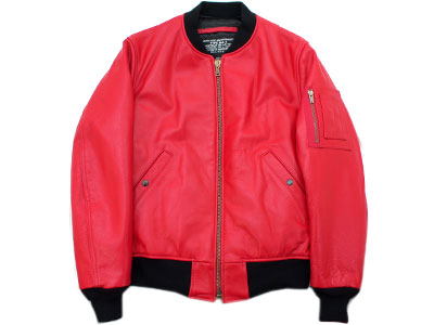 Supreme×Schott 'Leather MA-1'ショット レザー フライトジャケット M