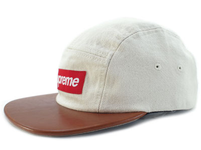 Supreme 'Denim Leather Visor Camp Cap'キャンプキャップ レザー