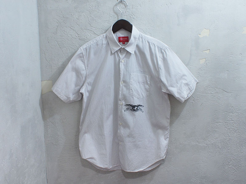 Supreme×ANTIHERO 'S/S Shirt'半袖シャツ アンタイヒーロー ストライプ