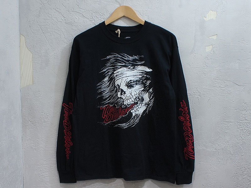 TENDERLOIN 'TEE L/S LHS'長袖 Tシャツ ロンT ロングヘアースカル 袖