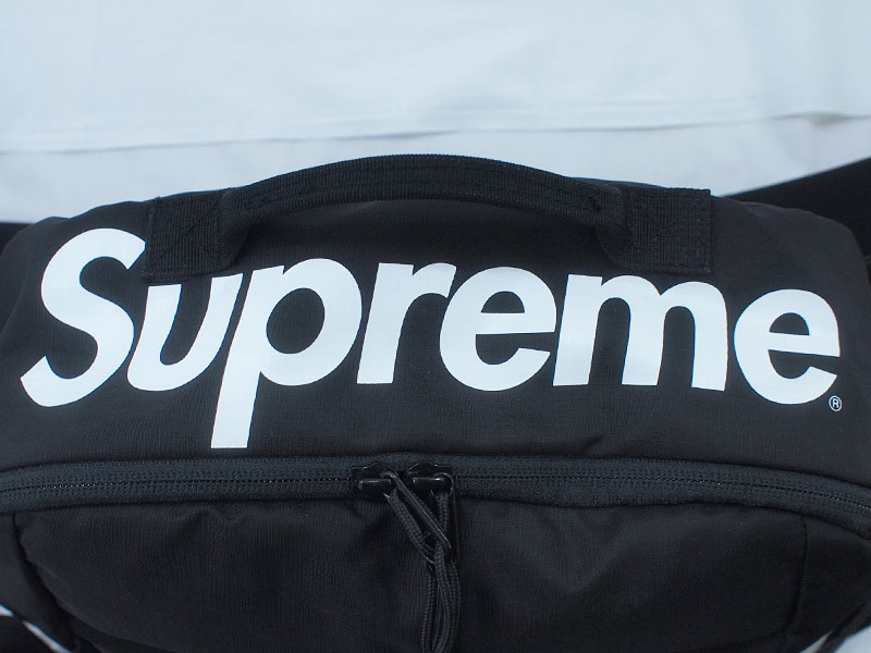 Supreme 'Waist Bag'ウエストバッグ ロゴ ブラック 黒 Black 17ss