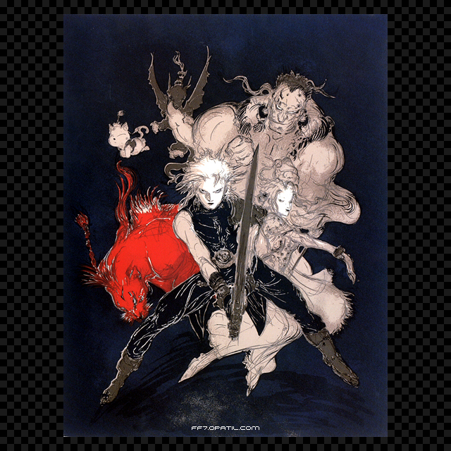 FF7 天野喜孝氏のコンセプトアート ／ ファイナルファンタジー7 完全