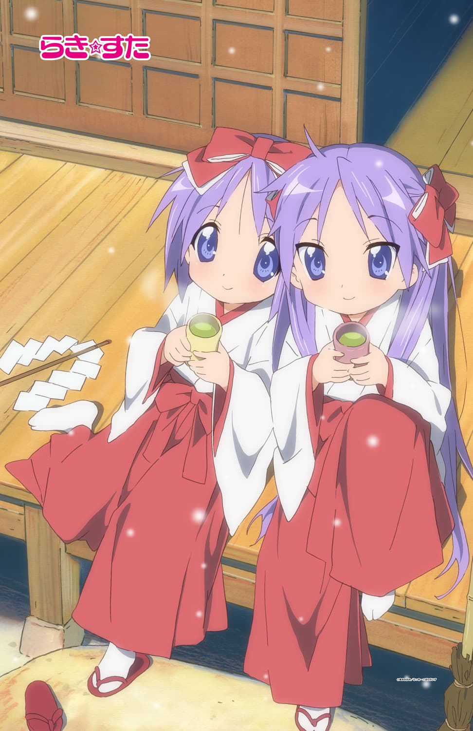 らき☆すた タオルケット柊かがみ＆柊つかさ(巫女)