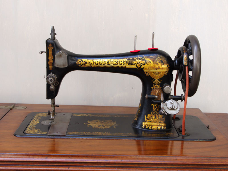 SINGER 27K シンガー製 超豪華キャビネット型 足踏みミシン・手回し