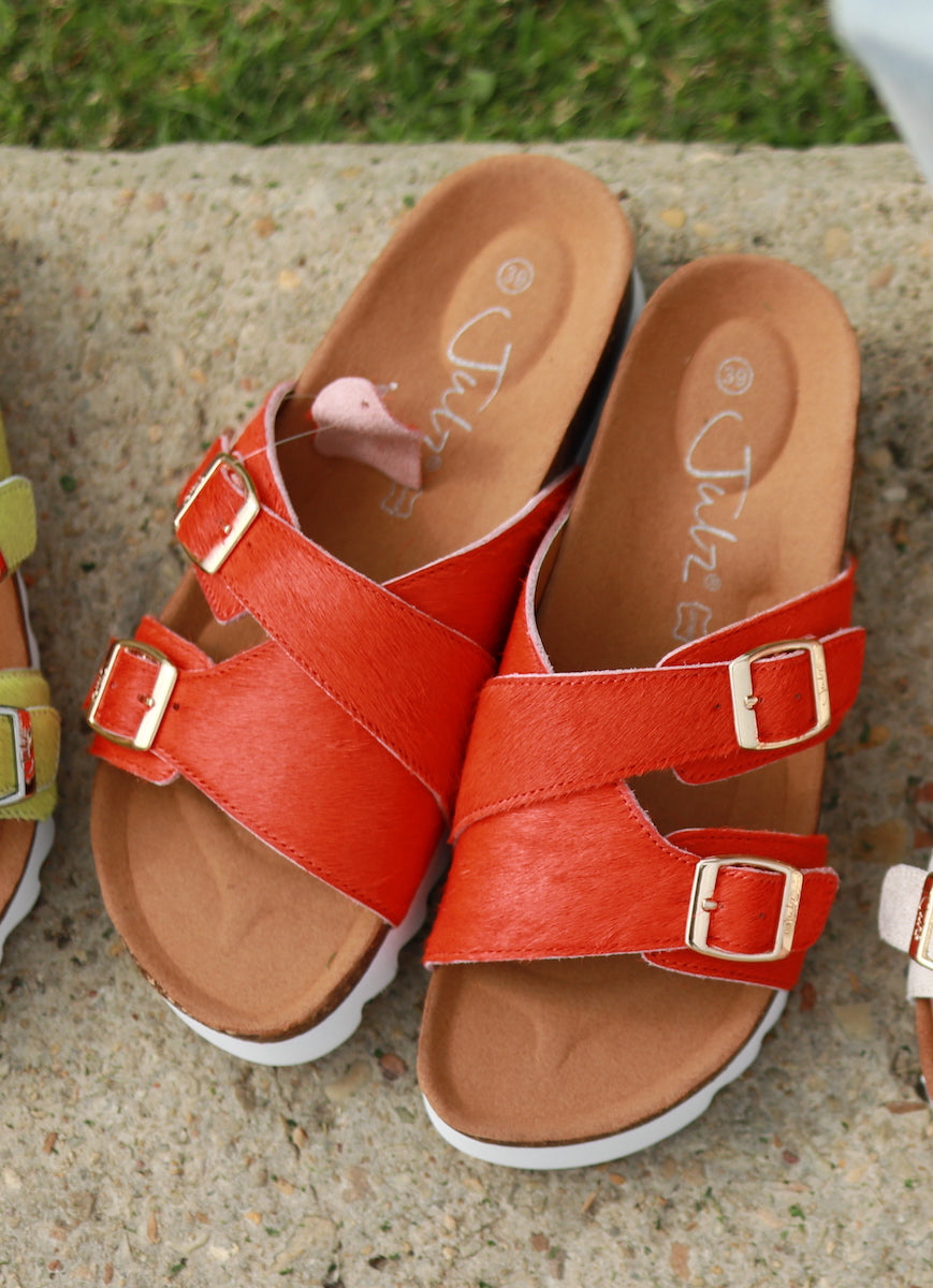 Julz Megan Sandal in Grapefruit | Shop AP Jones Online Now