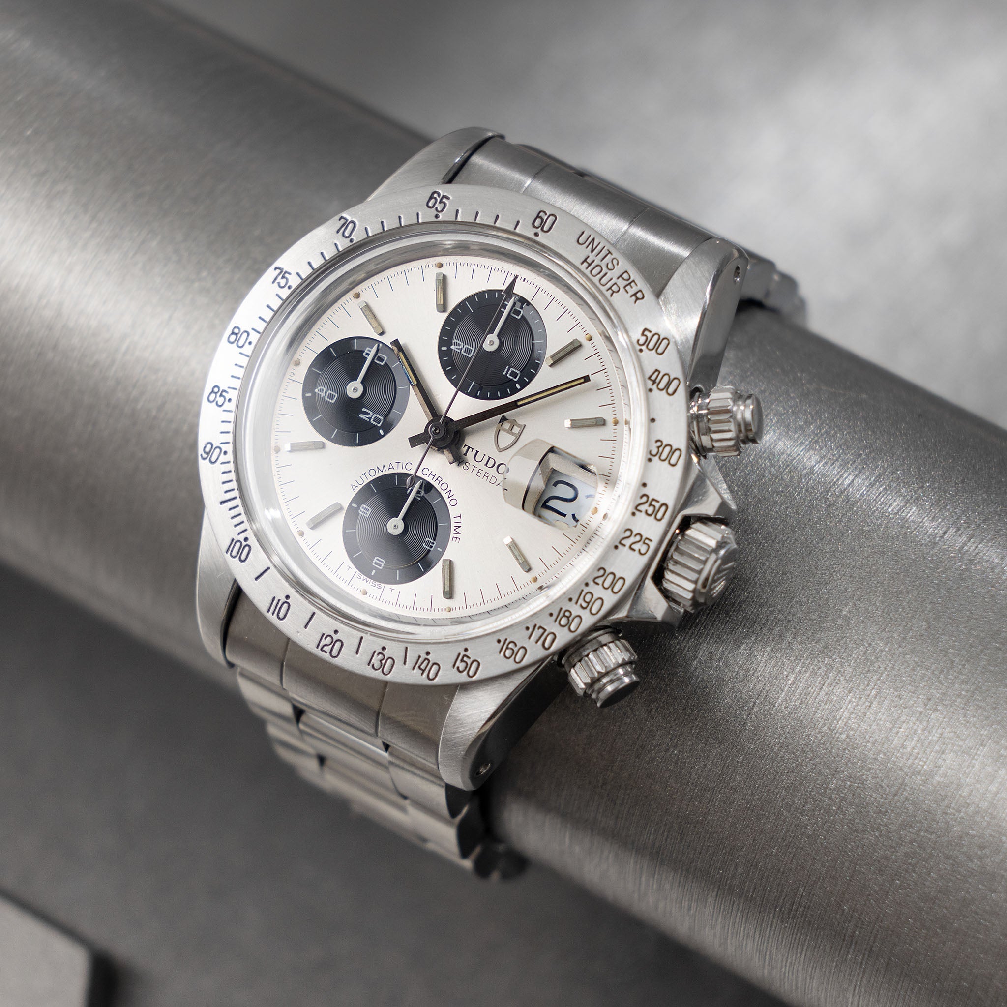 Tudor Big Block Ecole d'Horlogie de Genève “School watch” Silver Dial