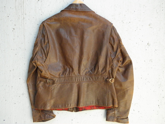 1940年代 レザースポーツジャケット（タロンジッパーコの字留め