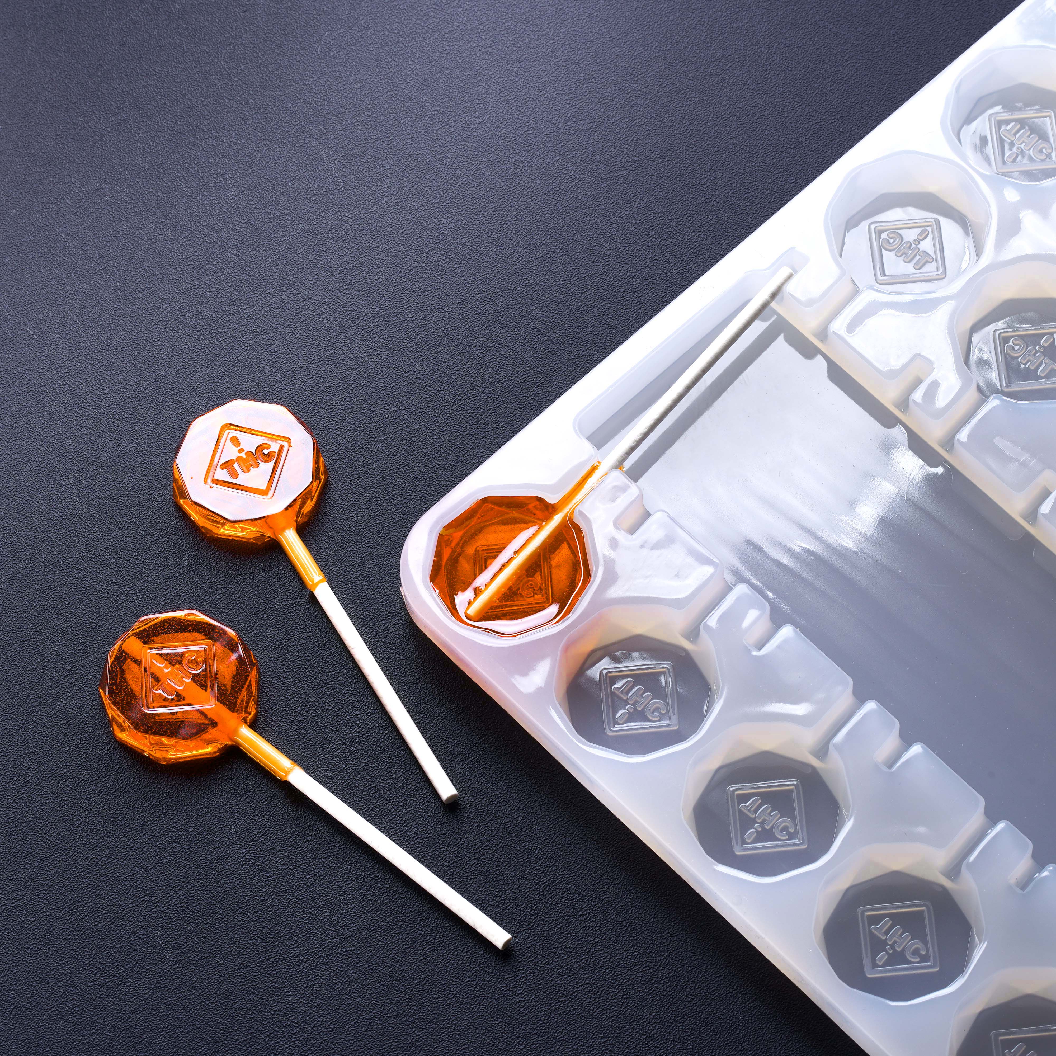 6.8mL Lollipop Candy Depositor Mold - CO, FL, NM, OH THC Symbol