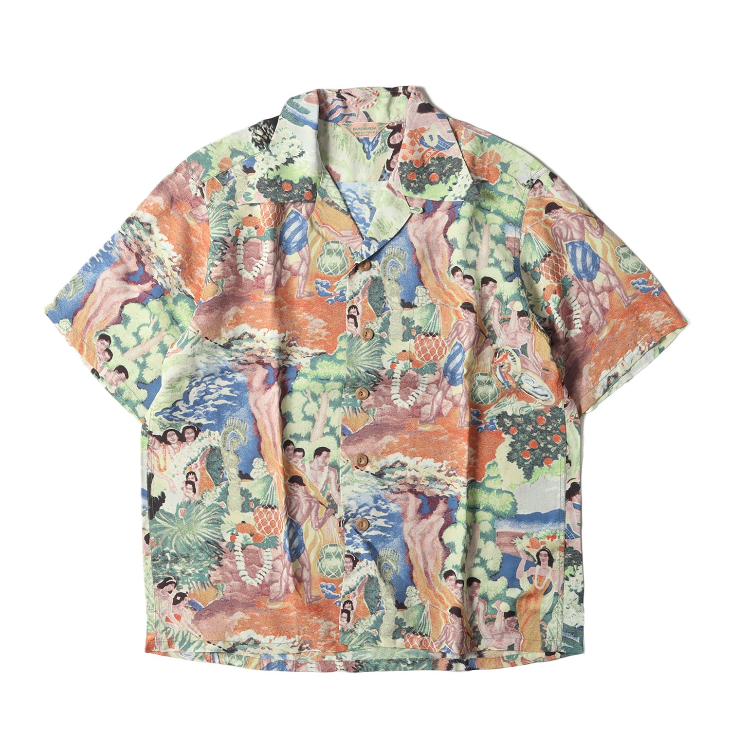 03SS マトソン メニュー柄 レーヨン アロハシャツ(KAMEHAMEHA実名復刻