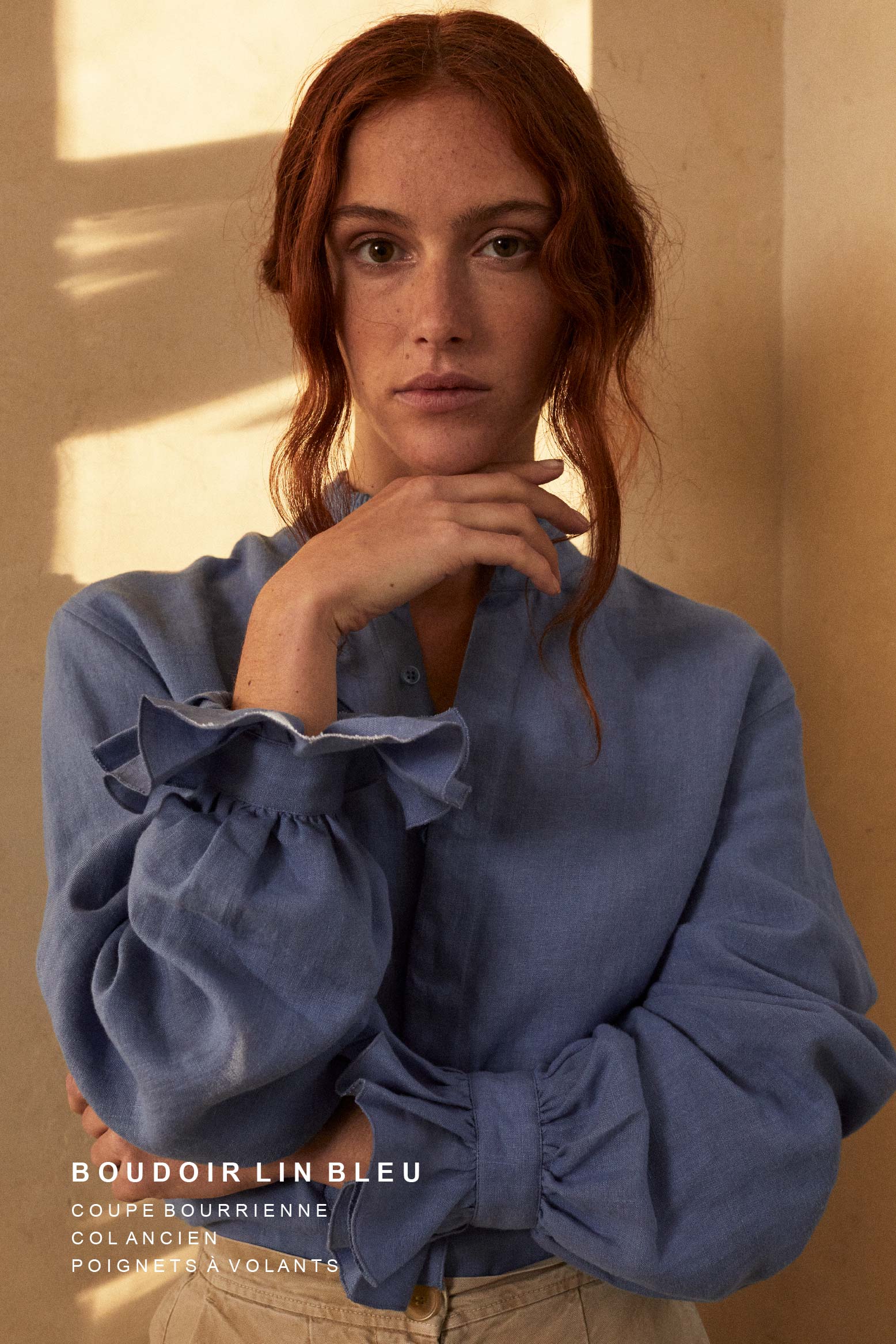 Chic Blue Linen Shirt for Women | Bourrienne Paris X
