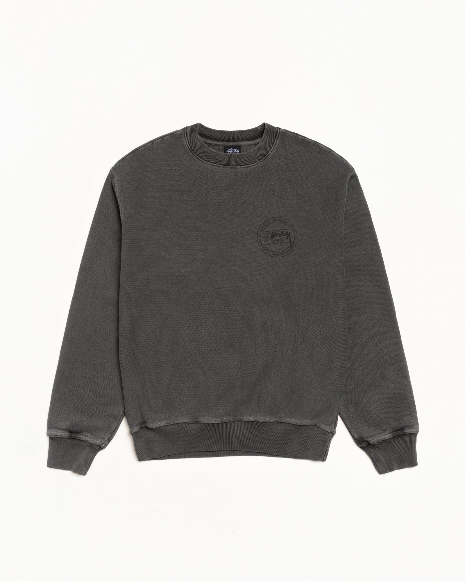 Stüssy Wear Crew Pigment Dyed – Black | Sweats | Stüssy Japan