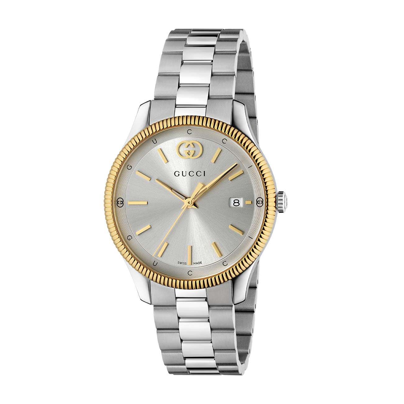 Gucci G-Timeless Grey Dial Two-Tone Watch - 38mm | YA1264233