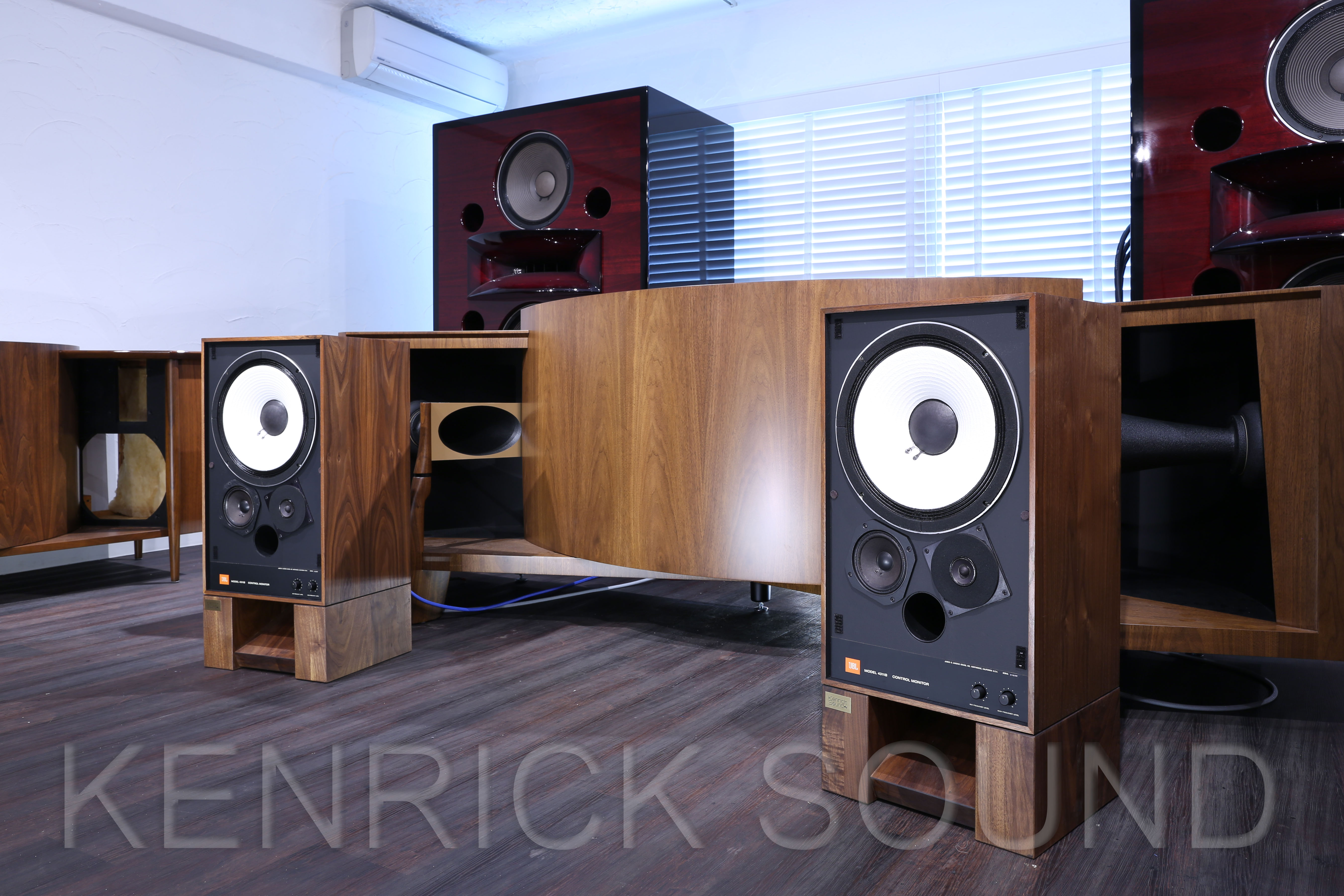 JBL 4311B ウォールナットキャビネット ケンリックサウンド・メンテ品