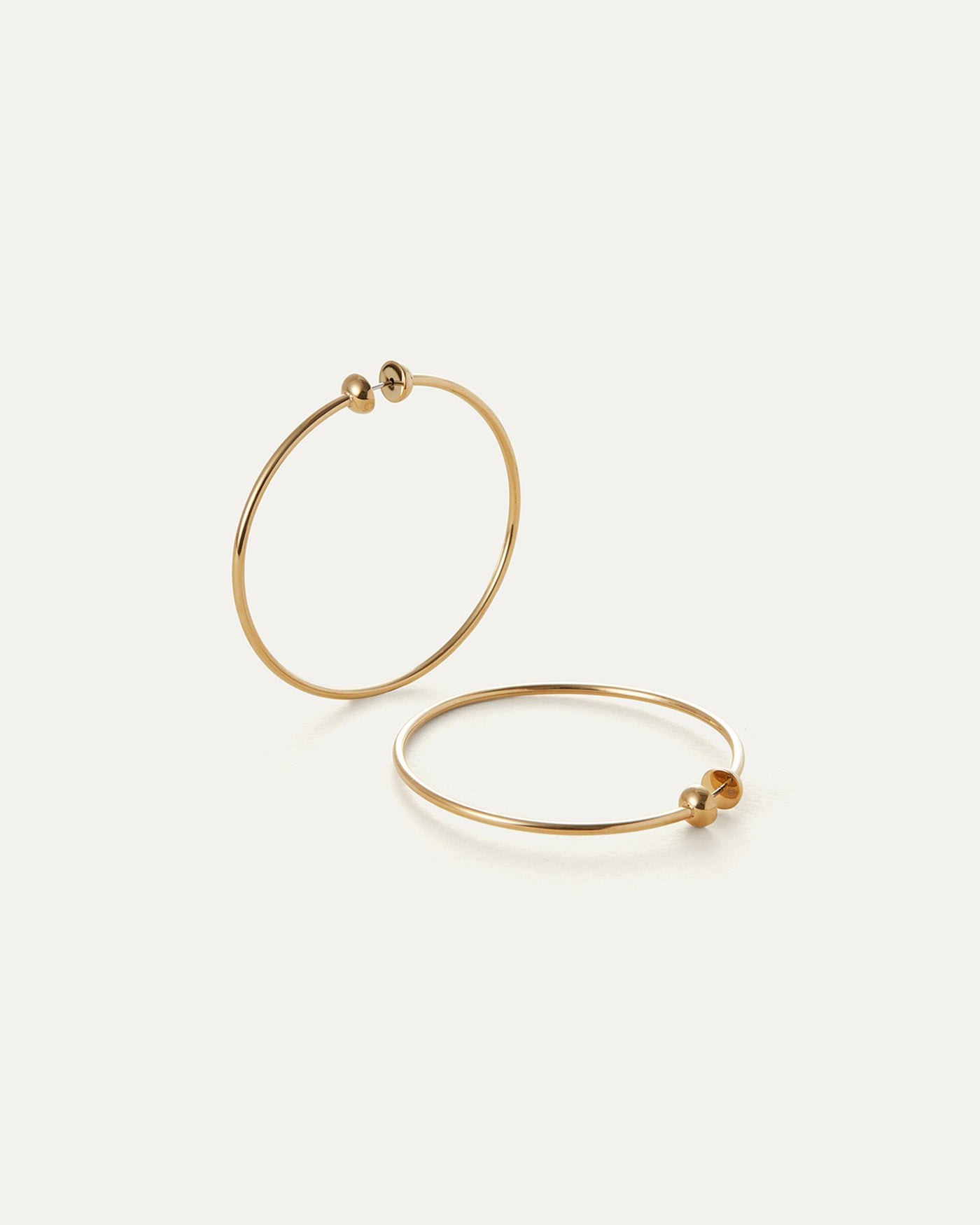 Icon Hoops Medium | Thin Gold Hoop Earrings | JENNY BIRD Canada